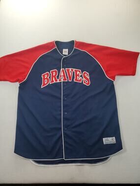 Vintage True Fan Atlanta Braves Baseball Jersey Genuine Adult Size XXL